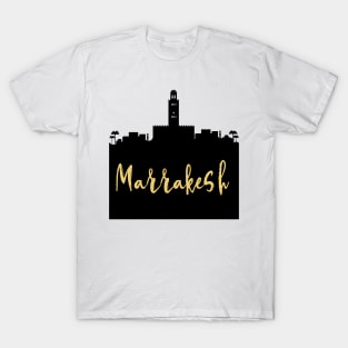 MARRAKESH MOROCCO DESIGNER SILHOUETTE SKYLINE ART T-Shirt